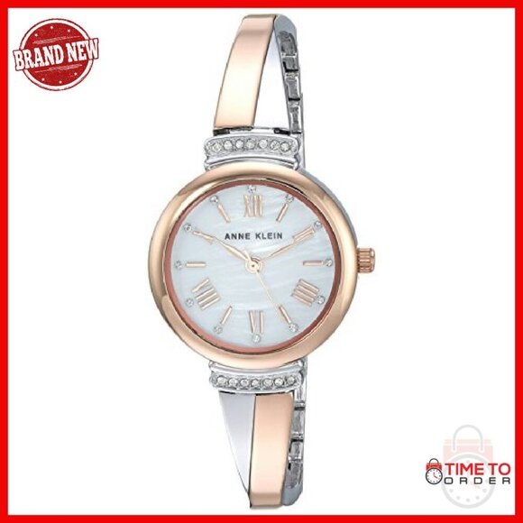 Premium Crystal Accented Bangle Watch Set, 26mm Round Case, Japanese Quartz Amazon.com: Anne Klein Women main image 4